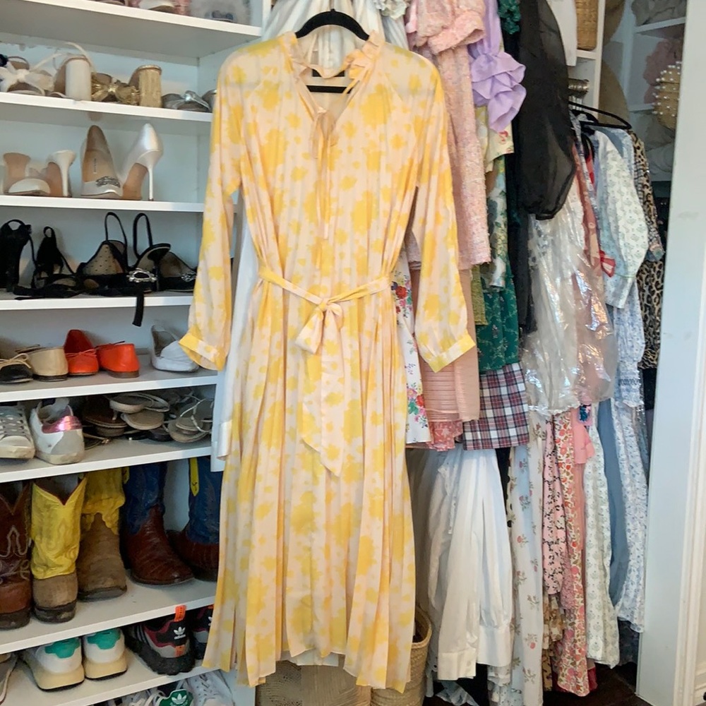 Nordstrom brand Caara yellow floral dress